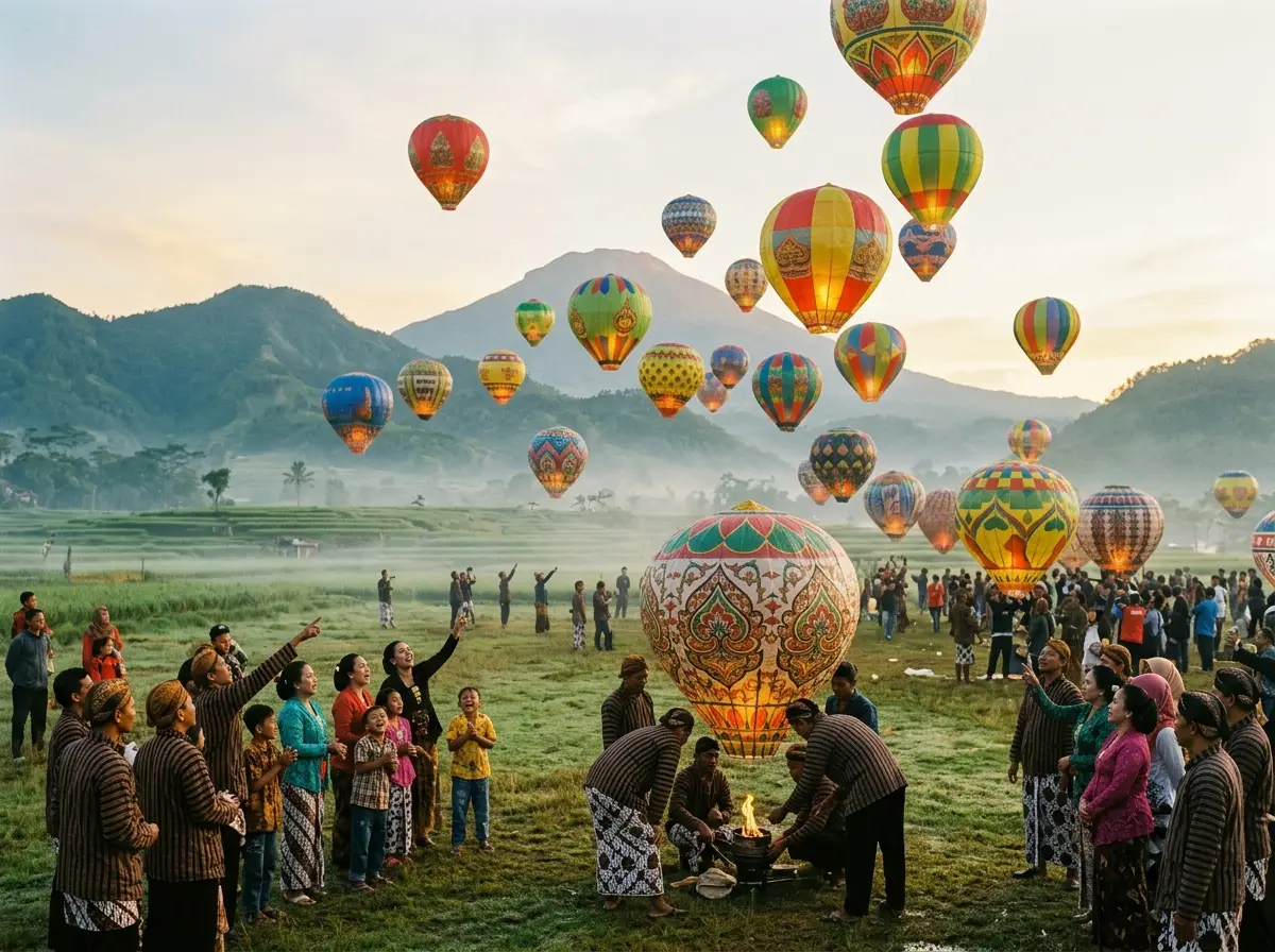 Festival Balon Udara Tradisional Wonosobo