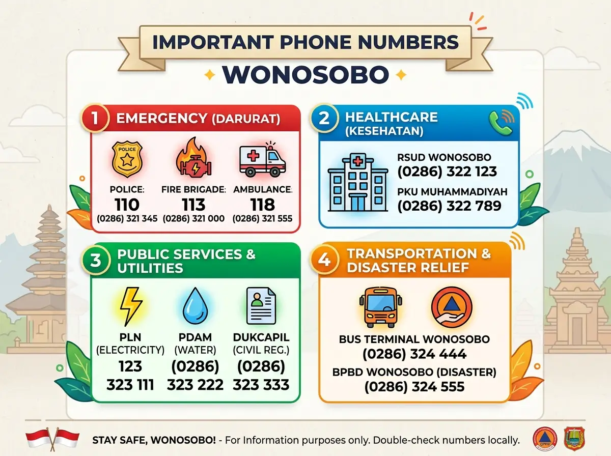 Nomor Telepon Penting Wonosobo